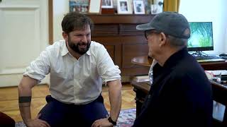 Así recibió Boric a Silvio Rodríguez en La Moneda