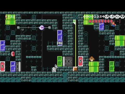 Two Screen Mirrored Labyrinth by Aiji - Super Mario Maker - No Commentary 1bq