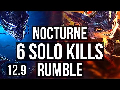 NOCTURNE vs RUMBLE (MID) | 2.7M mastery, 6 solo kills, 500+ games | KR Diamond | 12.9