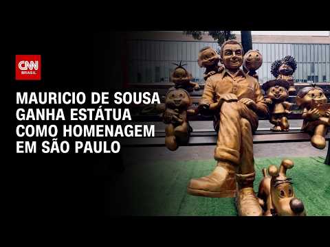 Mauricio de Sousa ganha estátua na Avenida Paulista; veja | CNN PRIME TIME