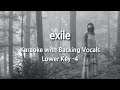exile (Lower Key -4) Karaoke with Backing Vocals