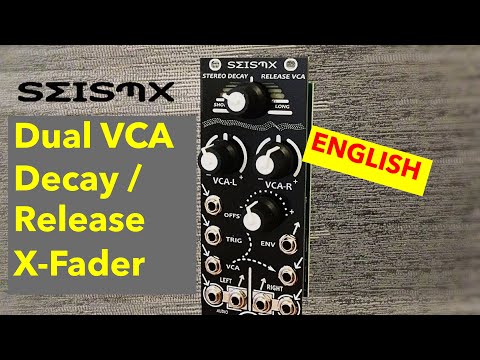 Stereomaker VCA & Decay & Crossfader SEISMX für Eurorack , English , analog modular / Tronix
