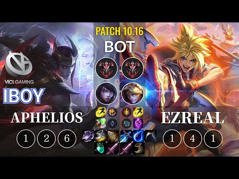 VG iBoy Aphelios vs Ezreal Bot - KR Patch 10.16