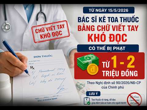 Bác Sĩ Viết Đơn Thuốc Khó Đọc Bị Phạt Đến 2 Triệu Đồng: Quy Định Mới Từ 15/5/2026 Khiến Giới Y Khoa "Rùng Mình"?