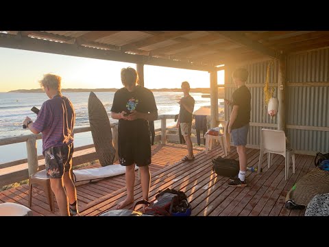 Fun waves and drone shots of Strickland Bay