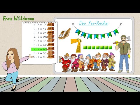 Einmaleins mit der 7 / Die Siebenerreihe - Lernvideo für Kinder