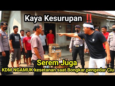 KDM NGAMUK Kesetanan saat Bongkar kuli bangunan yang jual Ciu di Subang