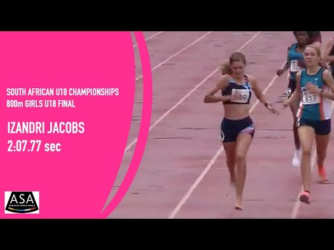 Izandri Jacobs wins girls U18 800m at ASA Championships, Potchefstroom in 2:07.77 sec - 2 April 2022