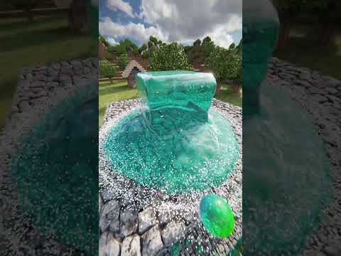 Slime with Water Physics / Minecraft RTX #shorts