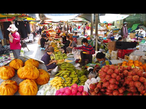 Phnom Penh Street Food Tour Around Market  - Morning Market Food Scenes At Boeng Trabaek