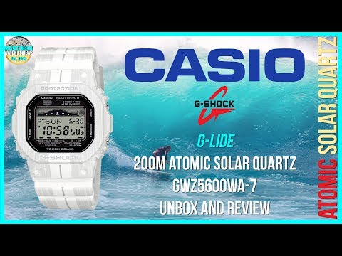 Best Surfing Watch! | Casio G-Shock G-Lide 200m Solar Atomic Quartz GWX5600WA-7 Unbox & Review