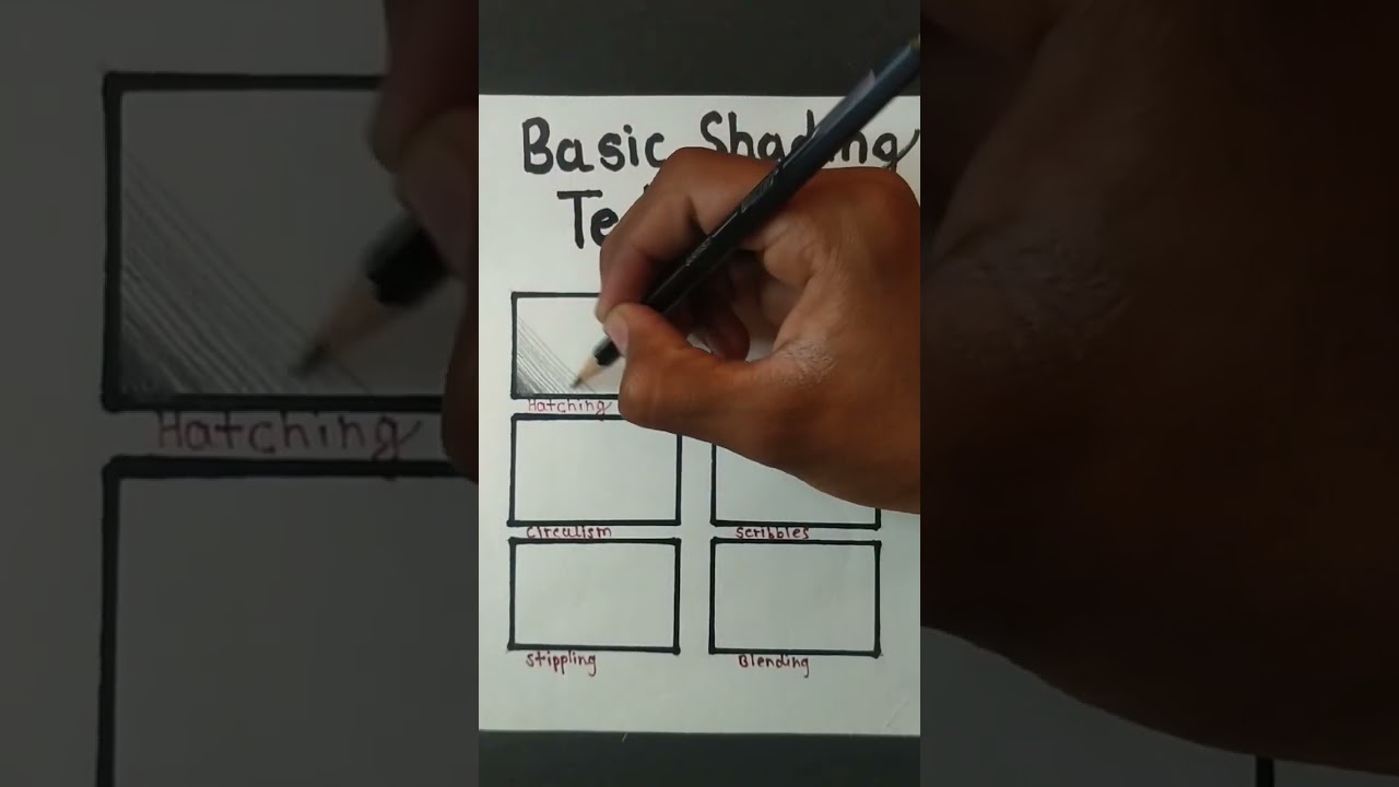 basic techniques of shading part 1 hatching #shading #drawing #art #youtubeshorts