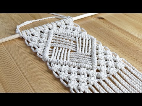 DIAMOND MESH MACRAME TABLECLOTH PATTERN TUTORIAL