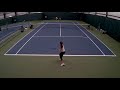 Warm up/forehand/backhand/volley/serving/point play