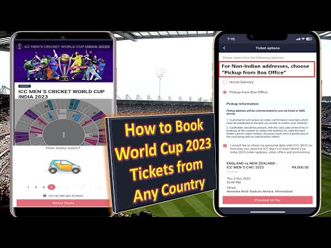 Buy World Cup 2023 Tickets from Any Country (Non-Indian Address Ticket Booking)