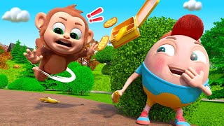 Funny Monkey | Funny show for kids | Nursery Rhymes & Kids 3D Cartoon Videos