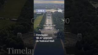 Timelapse: '86 47' appears on National Mall