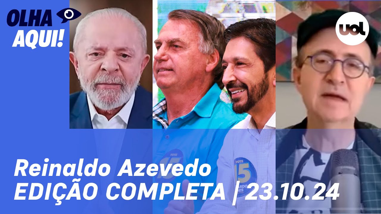 Reinaldo Azevedo ao vivo: Lula no Brics, apoio envergonhado de Bolsonaro a Nunes, foragidos 8/1 e +