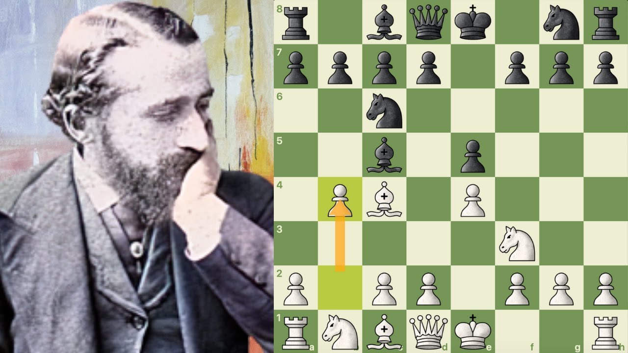 Zukertort e o Gambito Evans! || Johannes Zukertort x Oppler (1862)