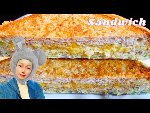 Vegetables Omelette Cheese Sandwich Recipe