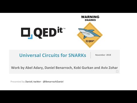 ZK-TLV 0x02 Meetup: Universal Circuits for SNARKs by Daniel Benarroch, QED-it Lead Cryptographer