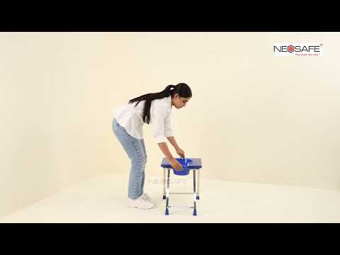 Stainless steel 202 foldable ss blue square pipe commode cha...