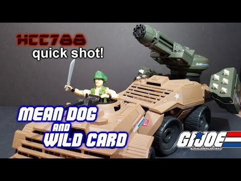 HCC788 quick shot! 1988 MEAN DOG and WILD CARD! Vintage G.I. Joe toy!