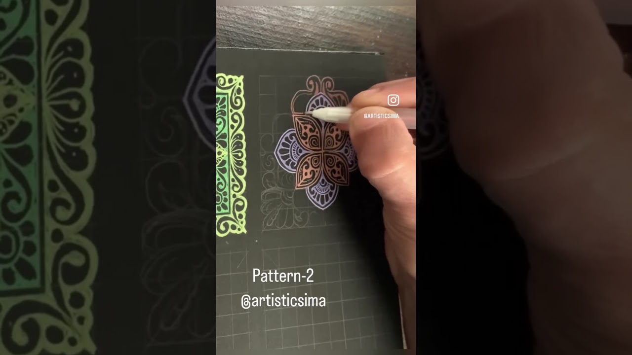 Zentangle pattern-2 #arttutorial #tutorial #zentangle #pattern #zentanglepattern