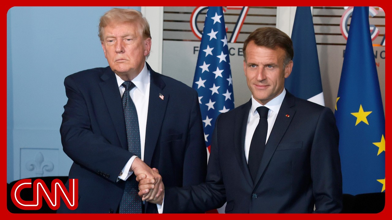 Trump meets Macron at G7 amid geopolitical differences