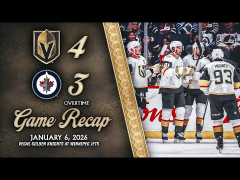 HIGHLIGHTS | Vegas Golden Knights 4, Winnipeg Jets 3, OT | Jan. 6, 2026