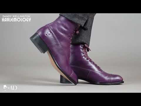 PRE-ORDER Rainey Women's Vintage Lace-Up Boots (Purple)