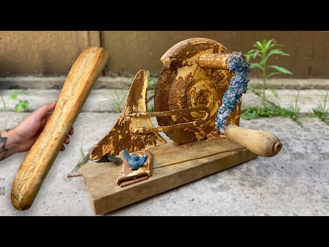 Restoration of a very rusty bread slicer