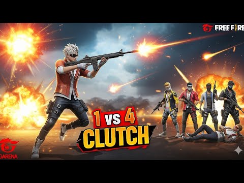 Free Fire - INSANE 1 vs 4 Quadra Kill Clutch x2 | JSGAMINGSTER Highlights
