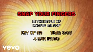 Ronnie Milsap - Snap Your Fingers (Karaoke)