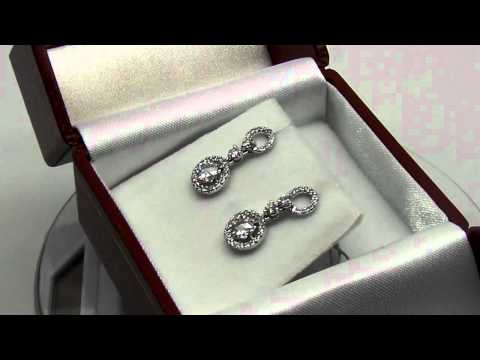 Gorgeous 1 Carat White Gold Diamond Earring
