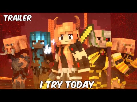 "I Try Today" - A Minecraft Music Video| Rainimator Trailer 🎶