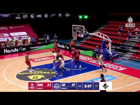 Worthy de Jong & Nick King met de Play of the Game in wedstrijd 2 van de DBL-finale