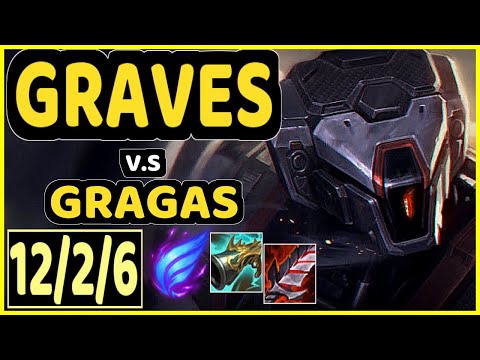 GRAVES vs GRAGAS - 12/2/6 KDA JUNGLE GAMEPLAY - NA Ranked DIAMOND