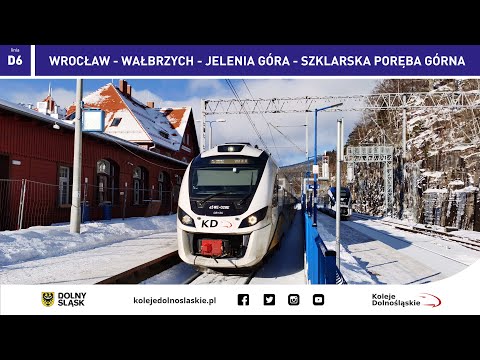 KD Linia D6: Wrocław - Wałbrzych - Jelenia Góra - Szklarska Poręba Górna cabview 4K zima