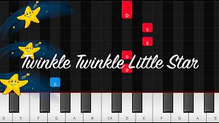 How To Play on piano TWINKLE TWINKLE LITTLE STAR - easy piano tutorial