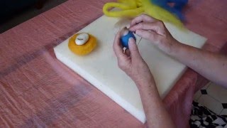 Making a needle felted wool baby and cradle - Waldorf inspired