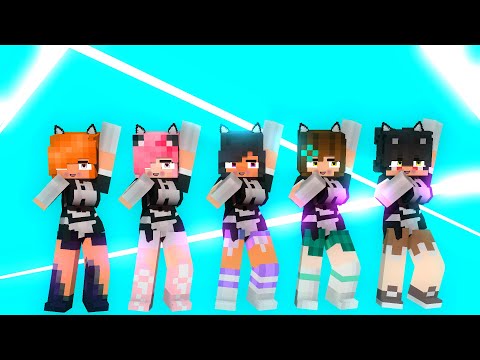 ME TOO COUPLE DANCE SHUFFLE FIRST MEET APHMAU MAID CREW - MINECRAFT ANIMATION #shorts