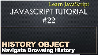 JavaScript History Object - Learn JavaScript