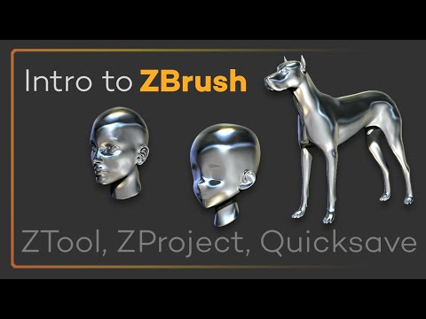 Intro to ZBrush 005 - ZTool, ZProject, and Quicksave - file handling, and what type is best to save!