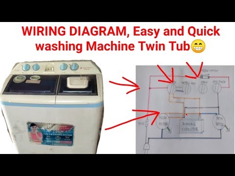 wiring diagram washing machine twin tub model hwm 268 hanabishi/double capacitor inside
