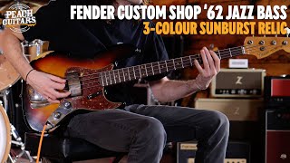 Video thumbnail for No Talking...Just Tones | Fender Custom Shop '62 Jazz Bass Relic 3-Colour Sunburst by Peach Guitars