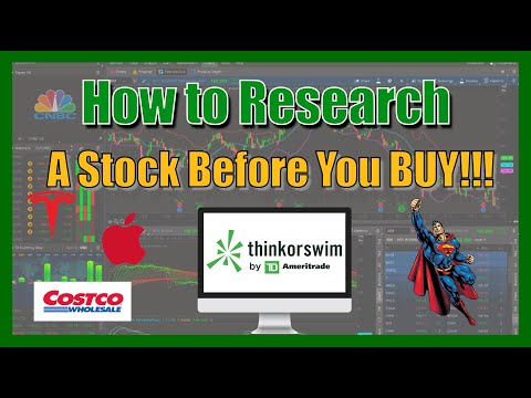 Walkthrough: How to Research a Stock Before You Buy It (ThinkorSwim)