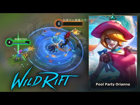 POOL PARTY ORIANNA SKIN GAMEPLAY | Build & Runes - Wild Rift