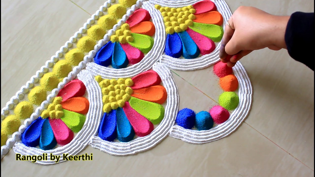 Rangoli competition easy thoran design by keerthi
