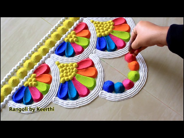 Rangoli competition easy thoran design by keerthi